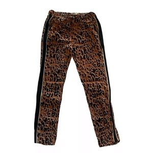 ZARA highwaist drawstring cheetah viscose jogger S